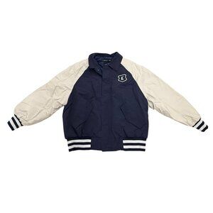 Lioness Men’s Navy & Gray Varsity Bomber Jacket NWT Size S